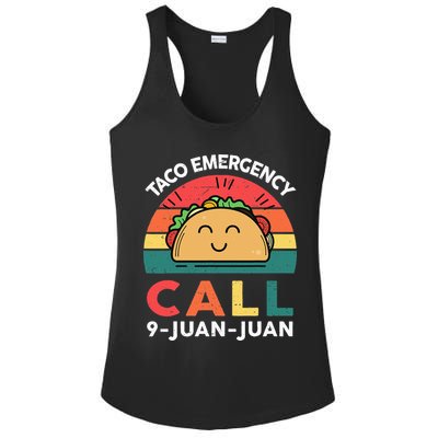 Funny Taco Emergency Call 9 Juan Juan Taco Tuesday Mexican Ladies PosiCharge Competitor Racerback Tank