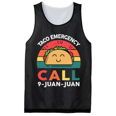 Funny Taco Emergency Call 9 Juan Juan Taco Tuesday Mexican Mesh Reversible Basketball Jersey Tank