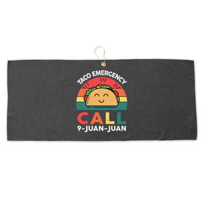 Funny Taco Emergency Call 9 Juan Juan Taco Tuesday Mexican Large Microfiber Waffle Golf Towel