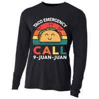 Funny Taco Emergency Call 9 Juan Juan Taco Tuesday Mexican Cooling Performance Long Sleeve Crew