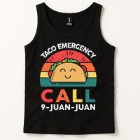 Funny Taco Emergency Call 9 Juan Juan Taco Tuesday Mexican Tank Top