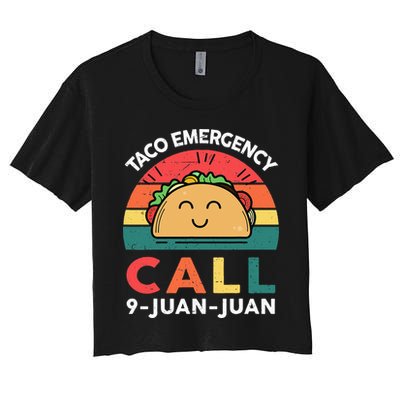 Funny Taco Emergency Call 9 Juan Juan Taco Tuesday Mexican Crop Top