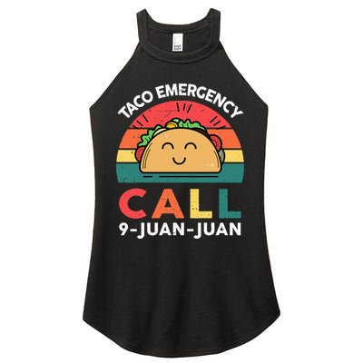 Funny Taco Emergency Call 9 Juan Juan Taco Tuesday Mexican Women's Perfect Tri Rocker Tank