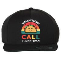 Funny Taco Emergency Call 9 Juan Juan Taco Tuesday Mexican Wool Snapback Cap