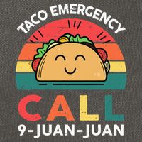 Funny Taco Emergency Call 9 Juan Juan Taco Tuesday Mexican Cotton Canvas Backpack