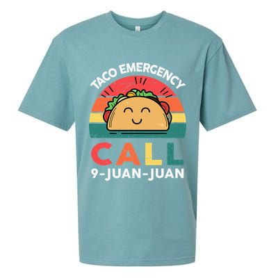 Funny Taco Emergency Call 9 Juan Juan Taco Tuesday Mexican Sueded Cloud Jersey T-Shirt