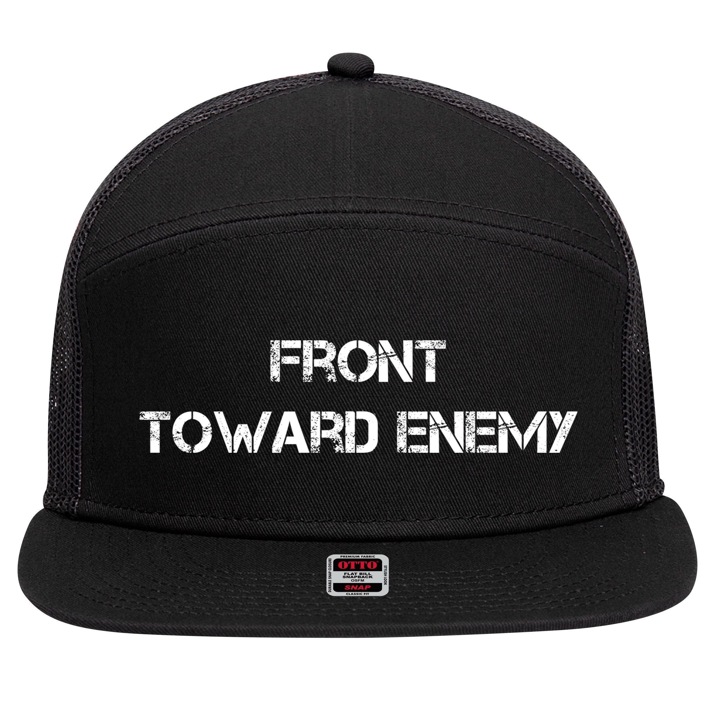 Front Toward Enemy 7 Panel Mesh Trucker Snapback Hat