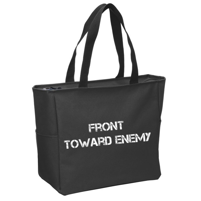 Front Toward Enemy Zip Tote Bag