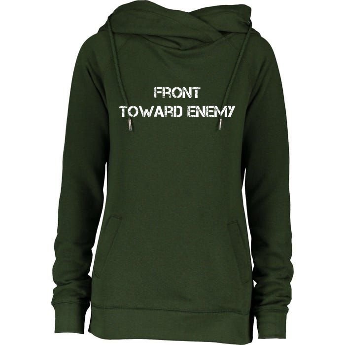 Front Toward Enemy Womens Funnel Neck Pullover Hood