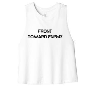 Front Toward Enemy Women's Racerback Cropped Tank