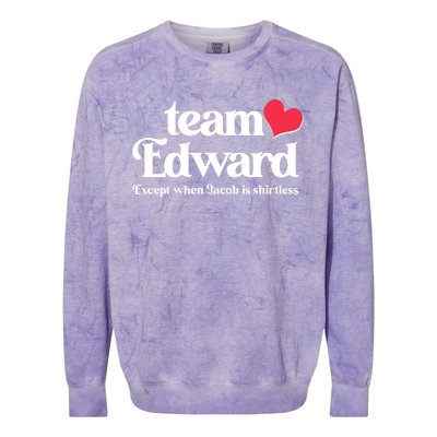 Funny Team Edward Except When Jacob Colorblast Crewneck Sweatshirt