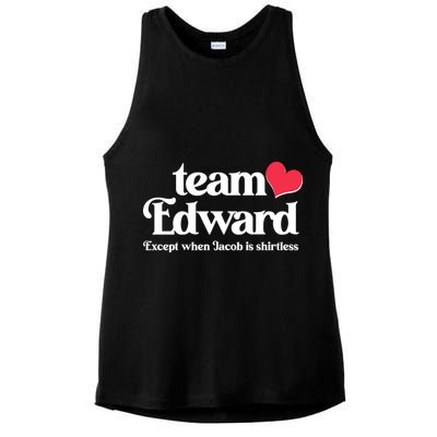 Funny Team Edward Except When Jacob Ladies PosiCharge Tri-Blend Wicking Tank
