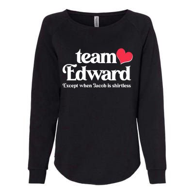 Funny Team Edward Except When Jacob Womens California Wash Sweatshirt