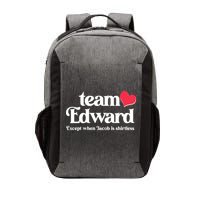 Funny Team Edward Except When Jacob Vector Backpack