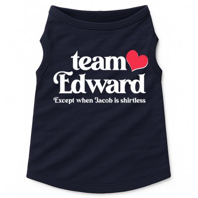 Funny Team Edward Except When Jacob Doggie Tank