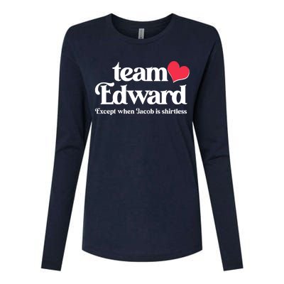 Funny Team Edward Except When Jacob Womens Cotton Relaxed Long Sleeve T-Shirt