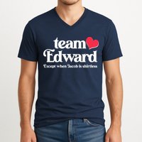 Funny Team Edward Except When Jacob V-Neck T-Shirt