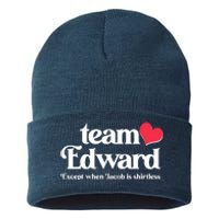 Funny Team Edward Except When Jacob Sustainable Knit Beanie