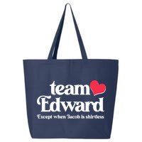 Funny Team Edward Except When Jacob 25L Jumbo Tote