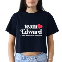 Funny Team Edward Except When Jacob Crop Top