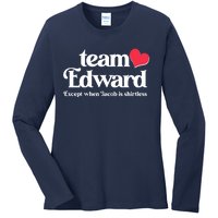 Funny Team Edward Except When Jacob Ladies Long Sleeve Shirt