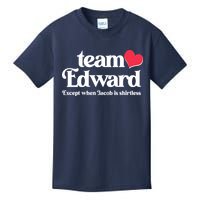 Funny Team Edward Except When Jacob Kids T-Shirt