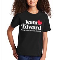 Funny Team Edward Except When Jacob Kids T-Shirt