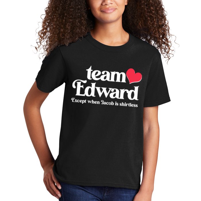 Funny Team Edward Except When Jacob Kids T-Shirt