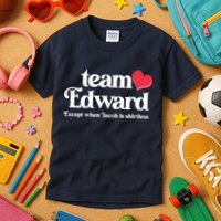 Funny Team Edward Except When Jacob Kids T-Shirt