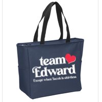 Funny Team Edward Except When Jacob Zip Tote Bag