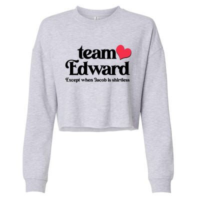 Funny Team Edward Except When Jacob Cropped Pullover Crew