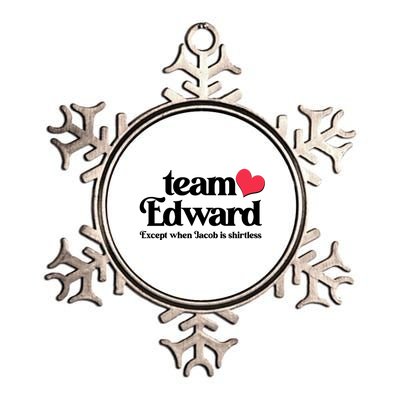 Funny Team Edward Except When Jacob Metallic Star Ornament