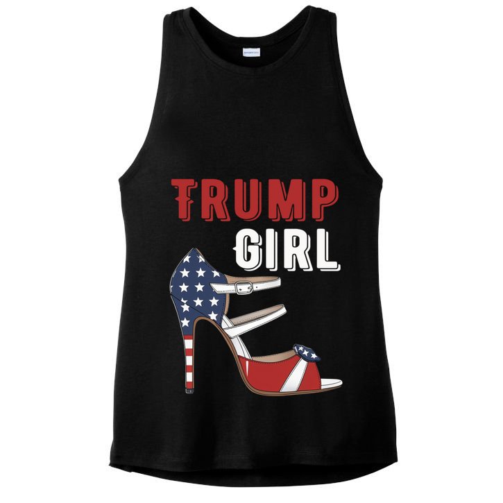 Funny Trump Election Trump Heel Shoe Gift Ladies PosiCharge Tri-Blend Wicking Tank
