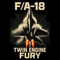 F/A-18 Twin Engine Fury Sustainable Bucket Hat