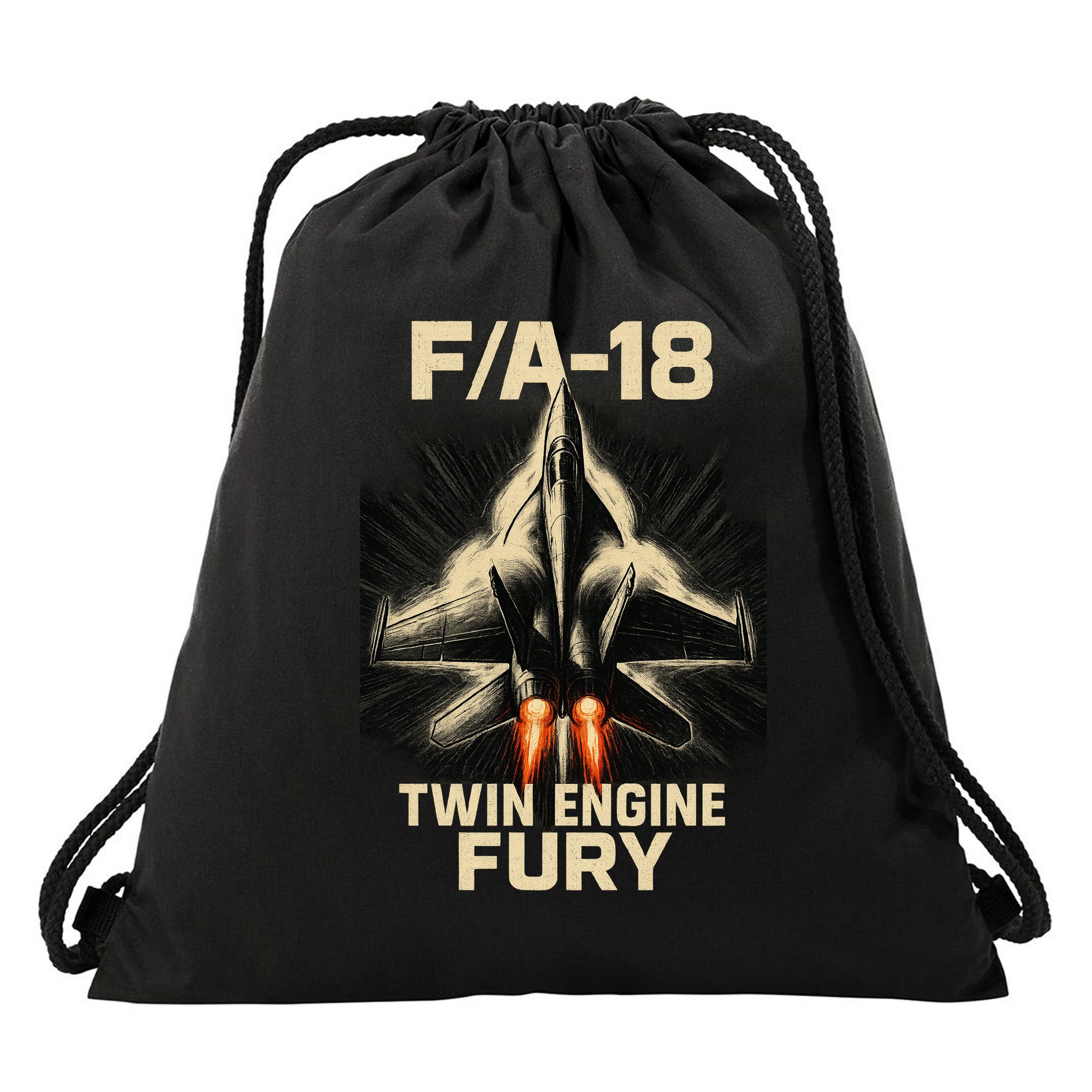 F/A-18 Twin Engine Fury Drawstring Bag