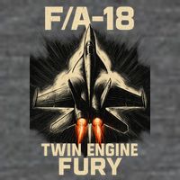 F/A-18 Twin Engine Fury 7 Panel Mesh Trucker Snapback Hat