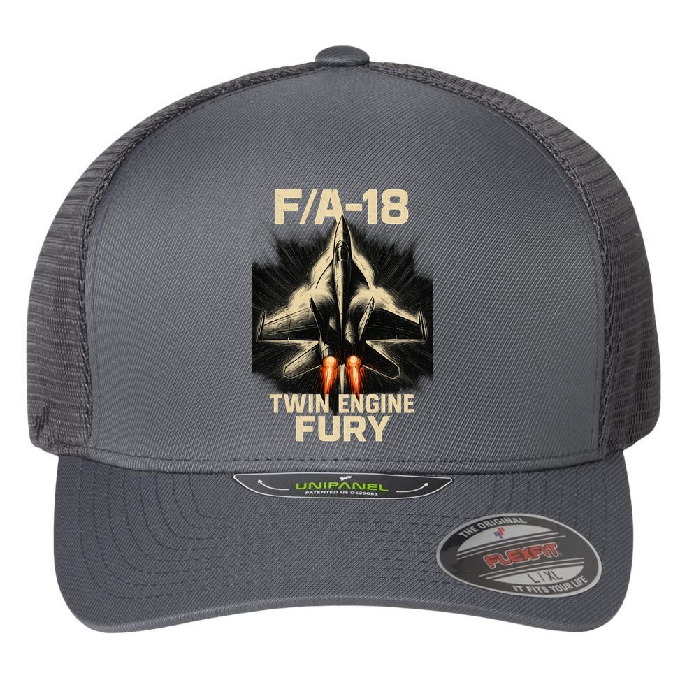 F/A-18 Twin Engine Fury Flexfit Unipanel Trucker Cap