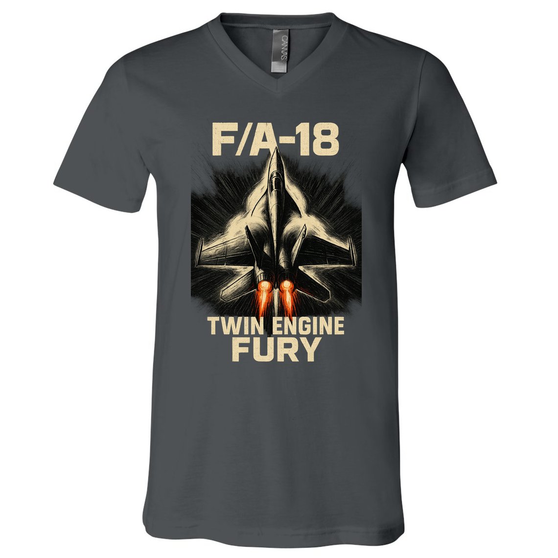 F/A-18 Twin Engine Fury V-Neck T-Shirt