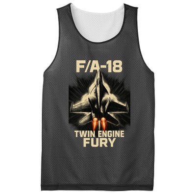 F/A-18 Twin Engine Fury Mesh Reversible Basketball Jersey Tank