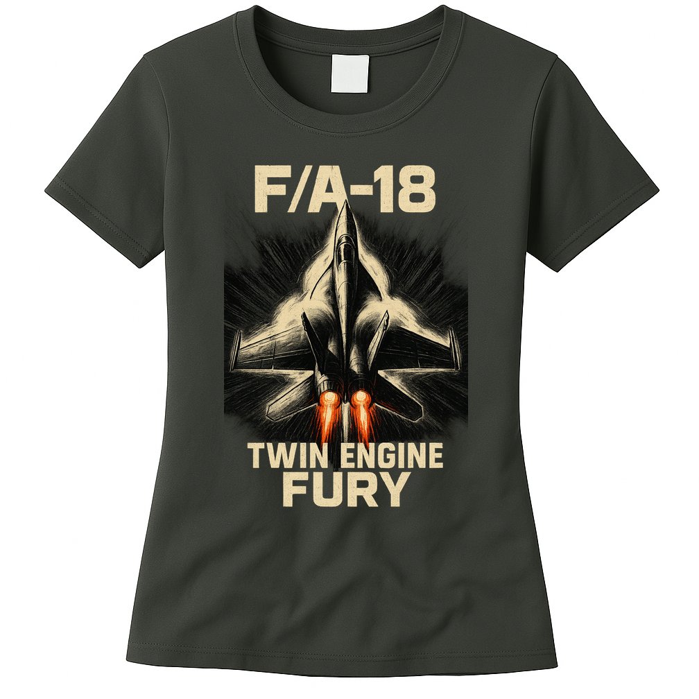 F/A-18 Twin Engine Fury Womens T-Shirt