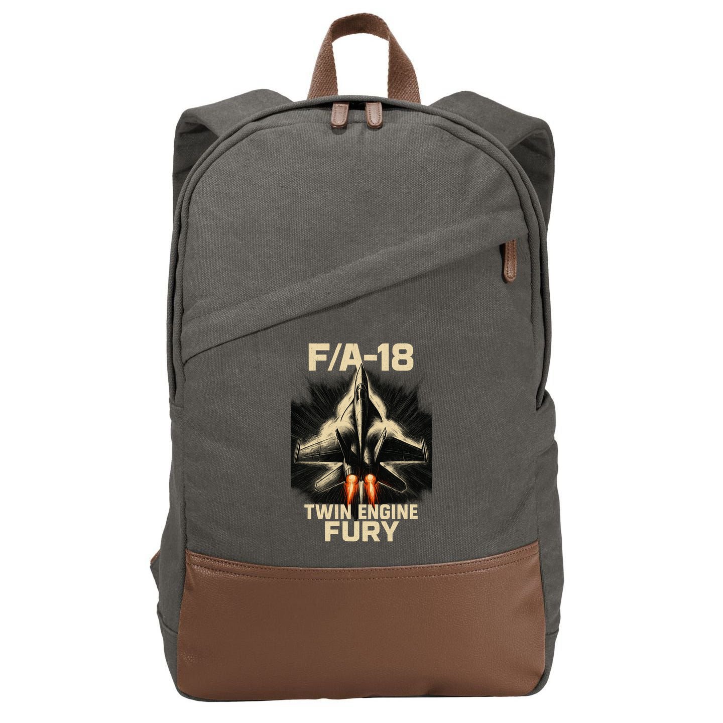 F/A-18 Twin Engine Fury Cotton Canvas Backpack