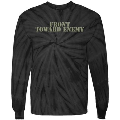 Front Toward Enemy Claymore Mine Funny Military Joke Tie-Dye Long Sleeve Shirt