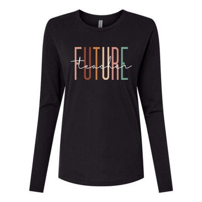 Future Teacher Educator Teacher in Progress Graduation Womens Cotton Relaxed Long Sleeve T-Shirt