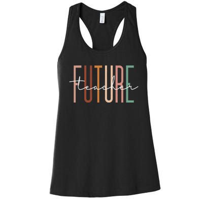 Future Teacher Educator Teacher in Progress Graduation Women's Racerback Tank