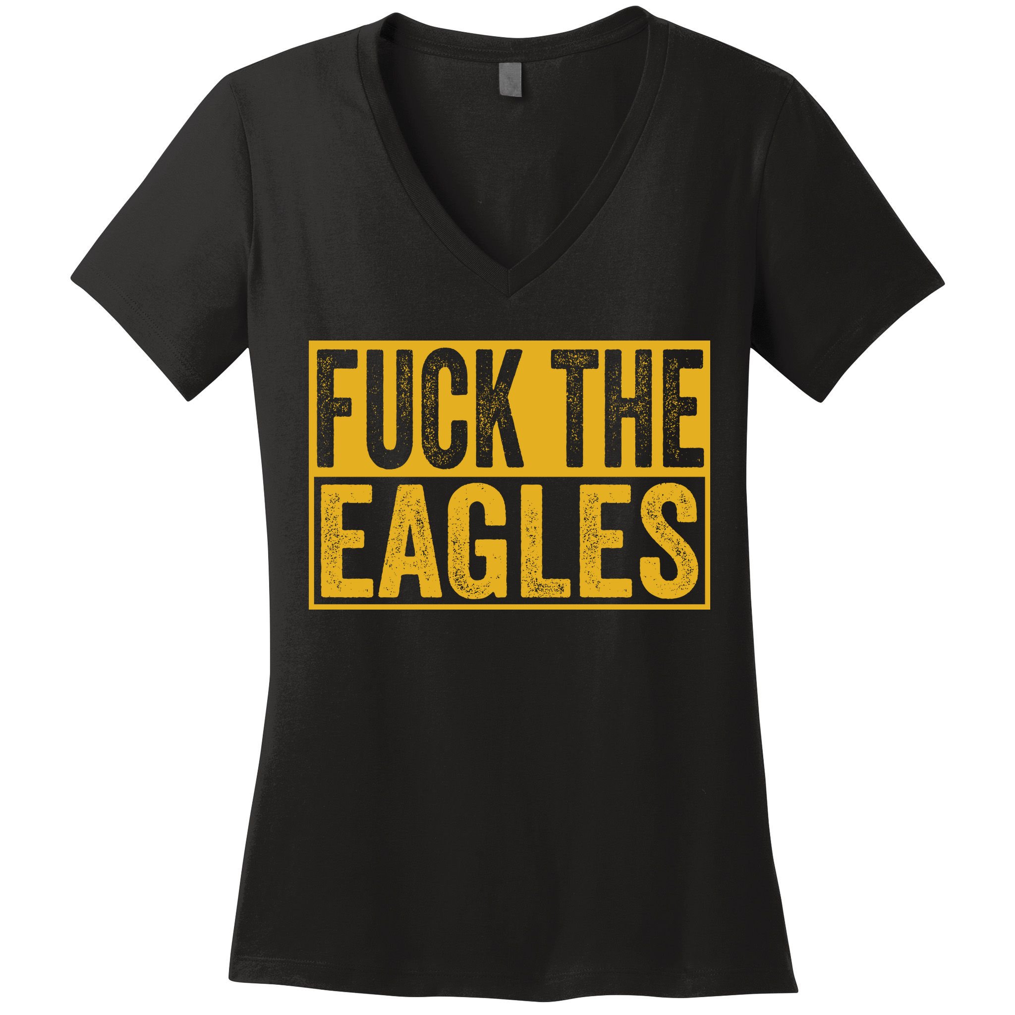 Fuck The Eagles Shirt Funny Eagles Gift For Sports Fans Women's V-Neck T-Shirt