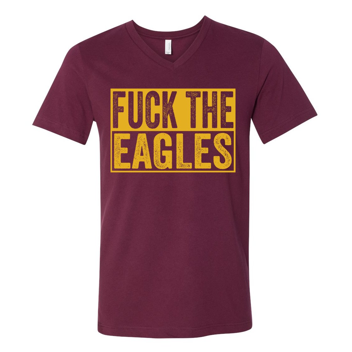 Fuck The Eagles Shirt Funny Eagles Gift For Sports Fans V-Neck T-Shirt