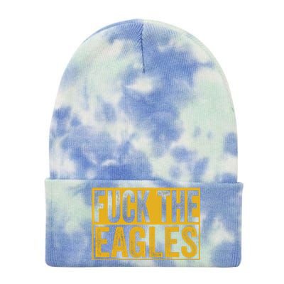 Fuck The Eagles Shirt Funny Eagles Gift For Sports Fans Tie Dye 12in Knit Beanie