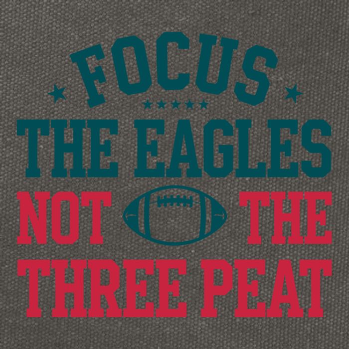 Focus The Eagle Not The Three Peat Football Team Lover Philadelphia Cotton Canvas Backpack