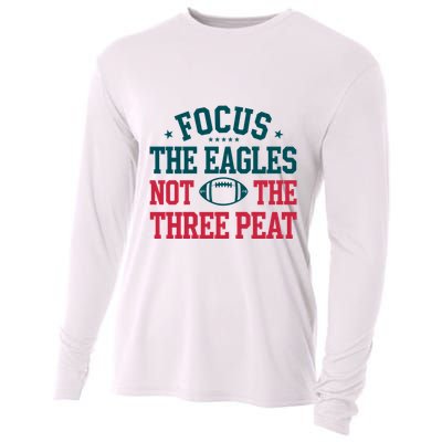 Focus The Eagle Not The Three Peat Football Team Lover Philadelphia Cooling Performance Long Sleeve Crew
