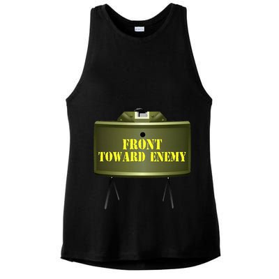 Front Toward Enemy Military Claymore Mine Front Toward Enemy Ladies PosiCharge Tri-Blend Wicking Tank